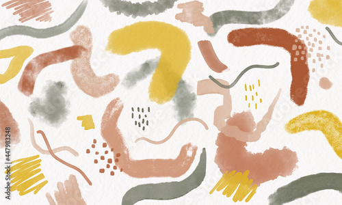 Watercolor art background. Wallpaper design with paint brush. Watercolor Illustration for prints, wall art, cover and invitation cards.