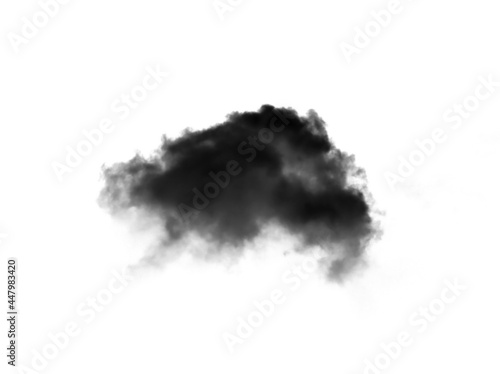 black smoks , clound onthe white background