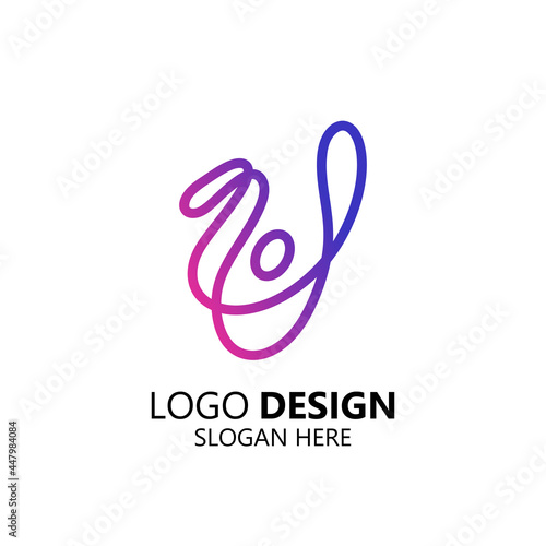 colorful people logo design template