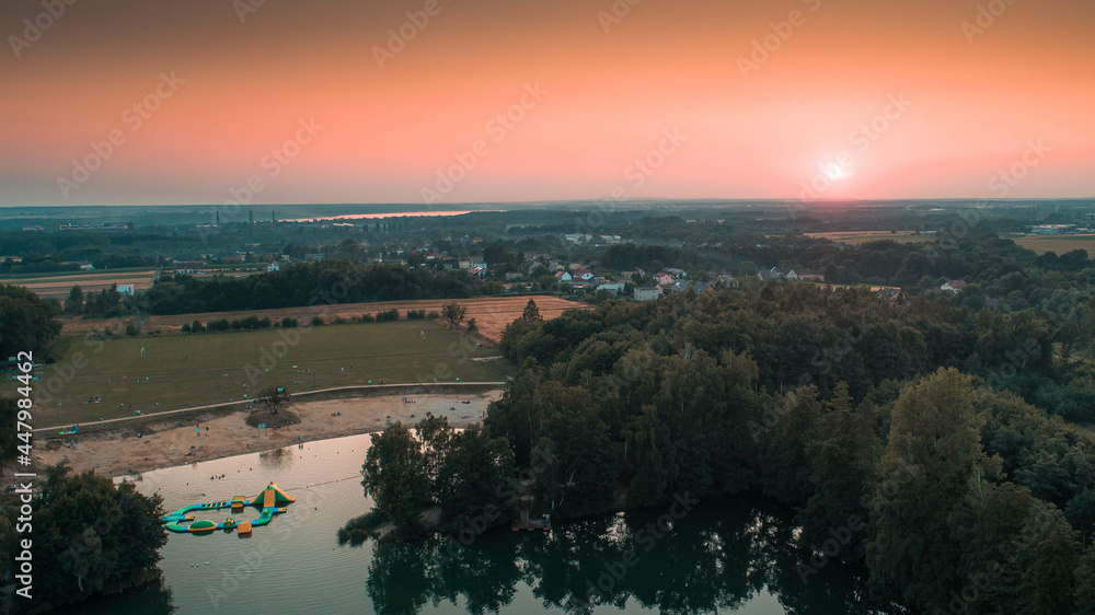 Czechowice Gliwice at sunset