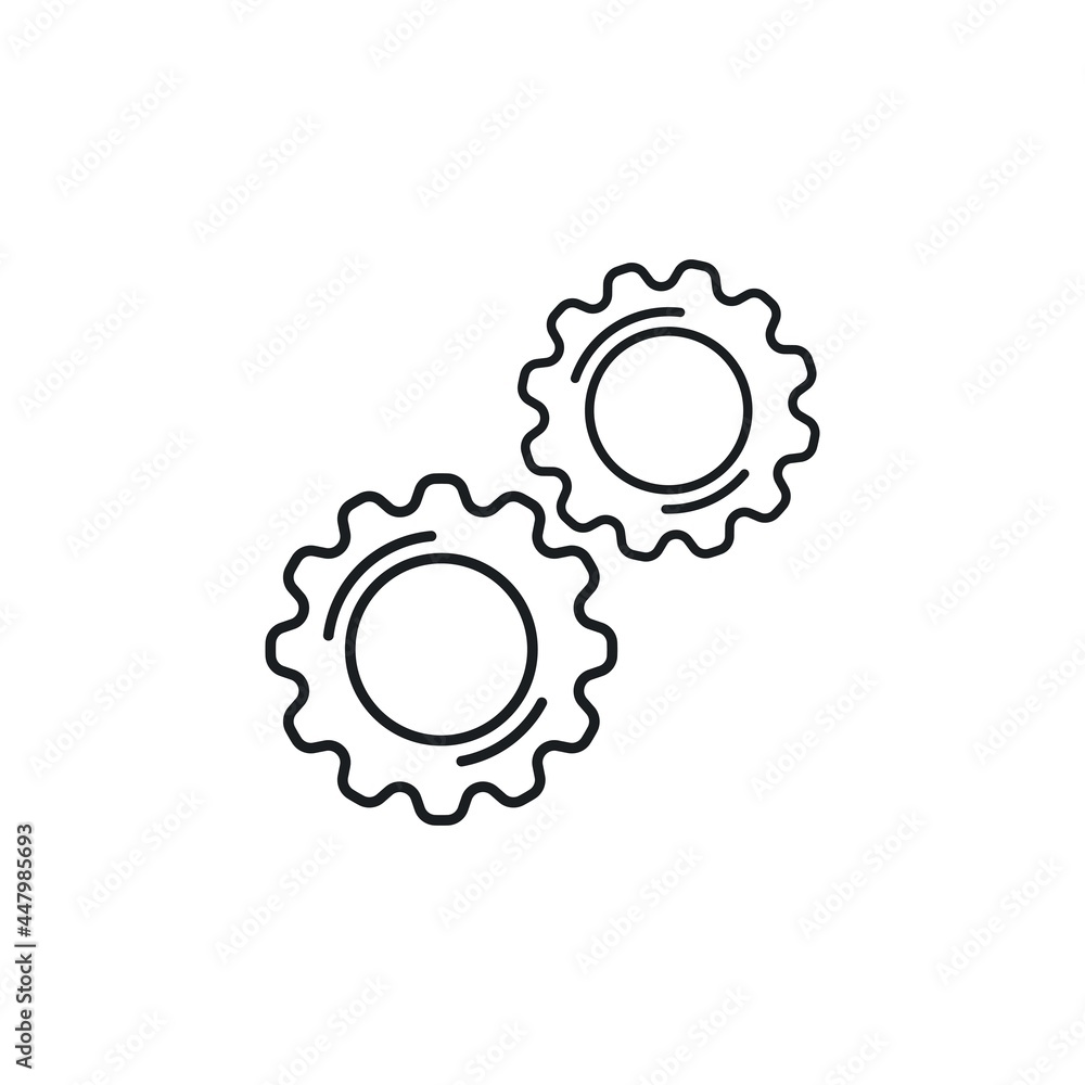Gear line vector icon illustration design template Gear line vector icon illustration design template
