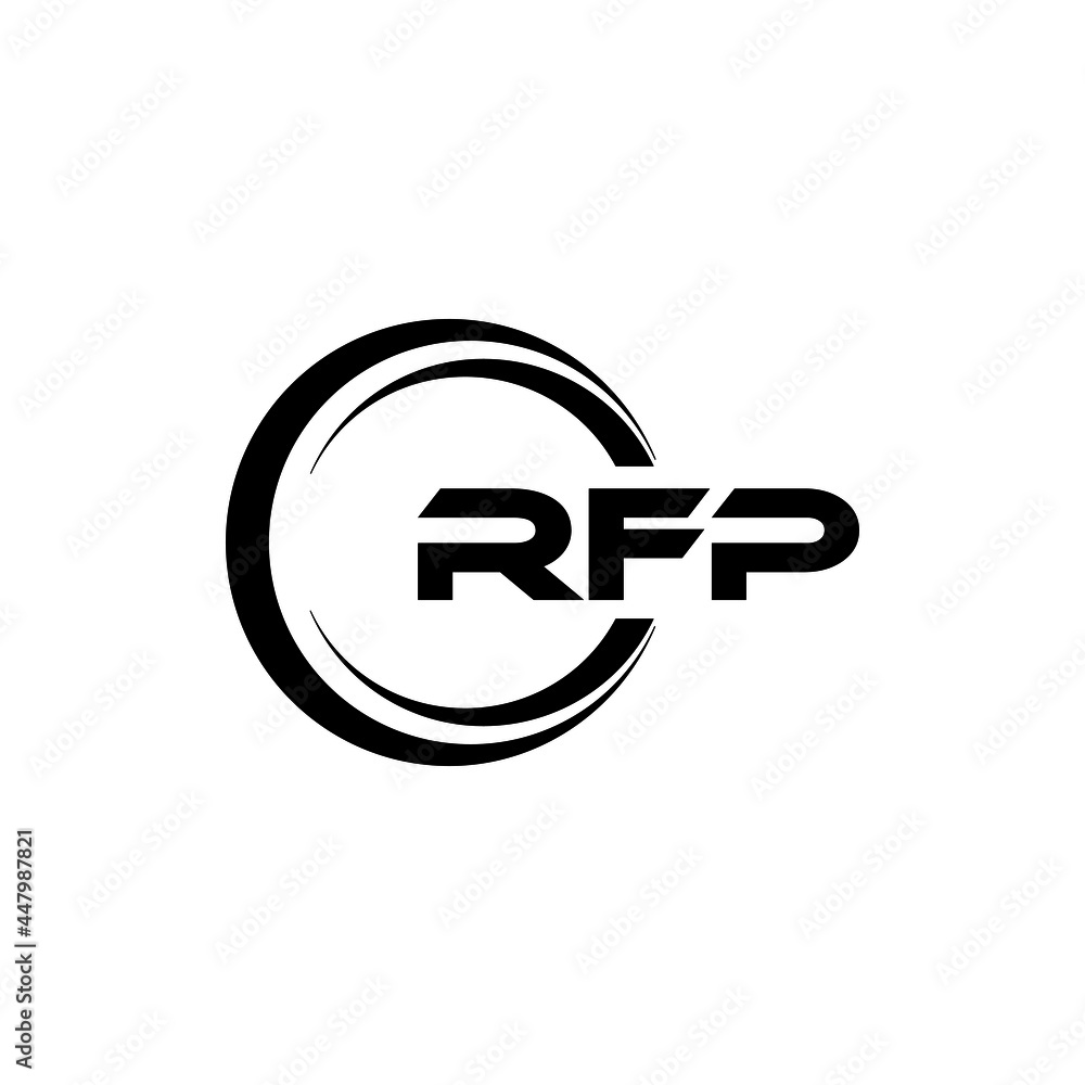 RFP letter logo design with white background in illustrator, vector ...