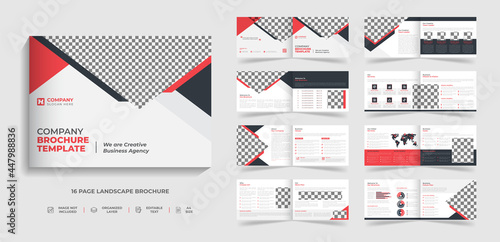 Creative landscape corporate modern business brochure template design and annual report design