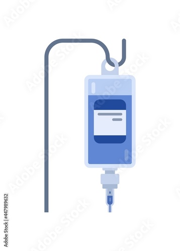 Infusion bottle. Simple flat illustration.