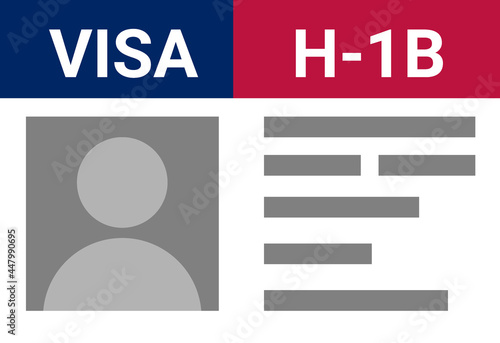 USA viza H-1B. Visa in the United States temporary work for foreign skilled workers in specialty occupation.