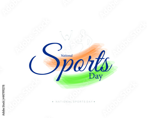 National sports day India- 29th of august, vector illustration.