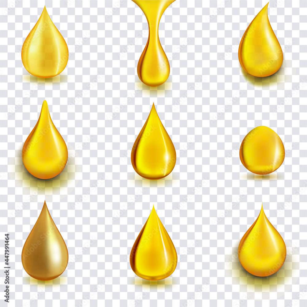 Oil drop or honey collection isolated on transparent background as industrial and petroleum concept. vector illustration. Oil drop or honey collection isolated on transparent background as industrial and petroleum concept. vector illustration.