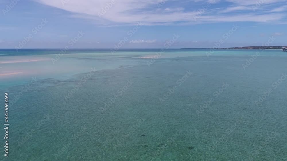 Aerial shot of maehama beach, miyako island, okinawa, Japan Aerial shot of maehama beach, miyako island, okinawa, Japan