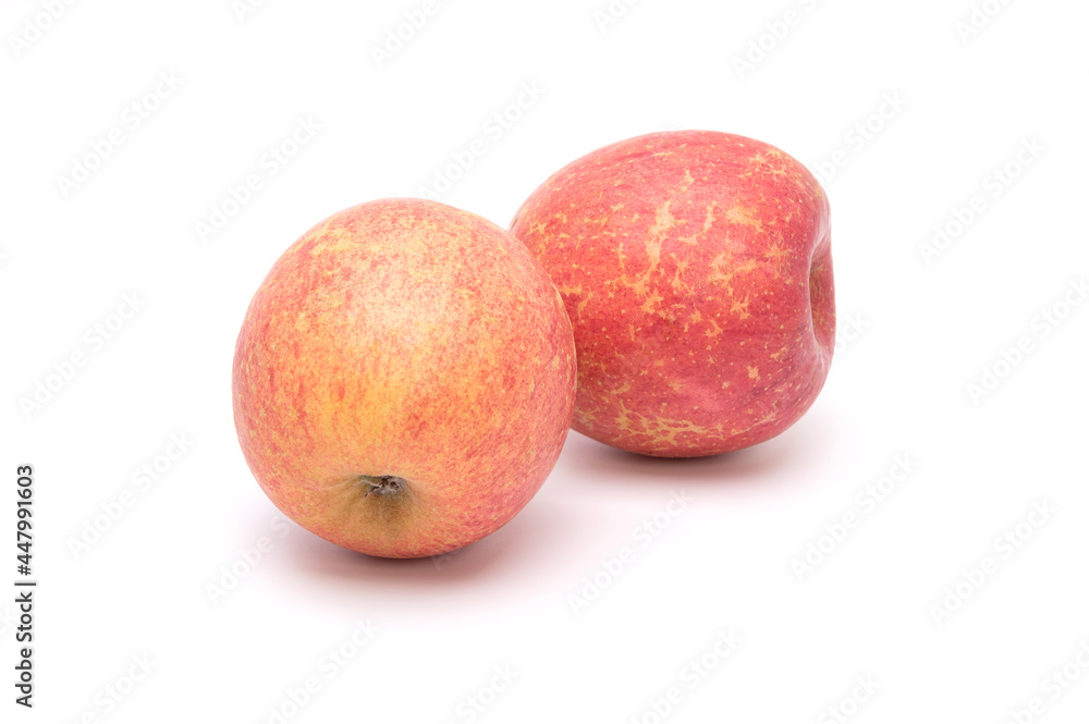 Two fuji apples isolated on white background. Healthy food Two fuji apples isolated on white background. Healthy food