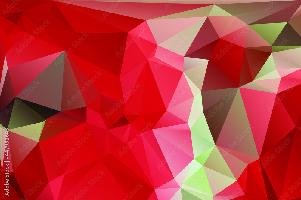 Fototapeta premium RED Abstract Color Polygon Background Design, Abstract Geometric Origami Style With Gradient