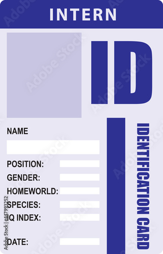 Employee identification card - intern