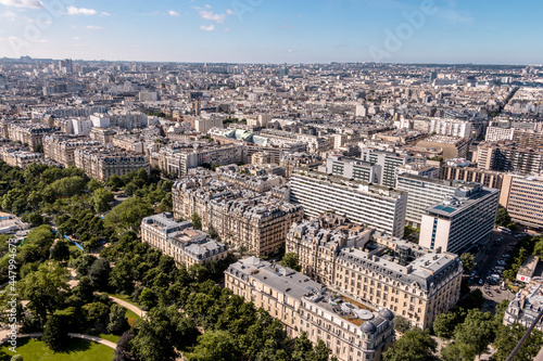 aerial view of downtown paris