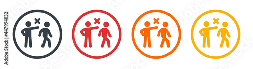 Reprimand, scold, blaming, refuse icon vector illustration photo