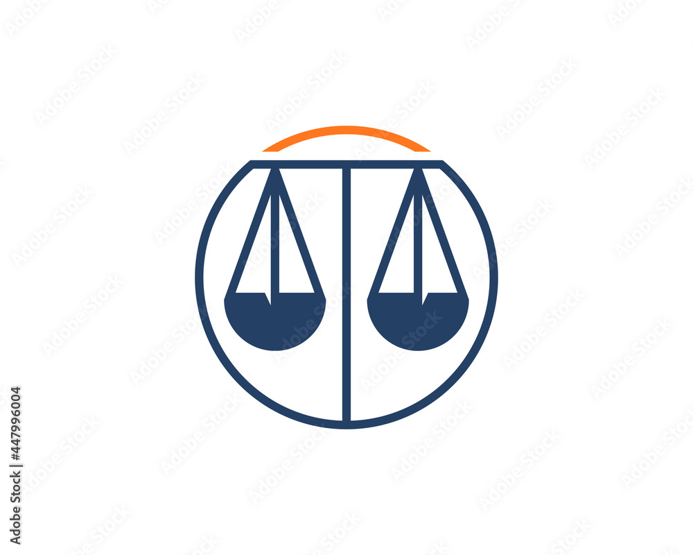 Combination scale balance law firm with paper plane inside Combination scale balance law firm with paper plane inside