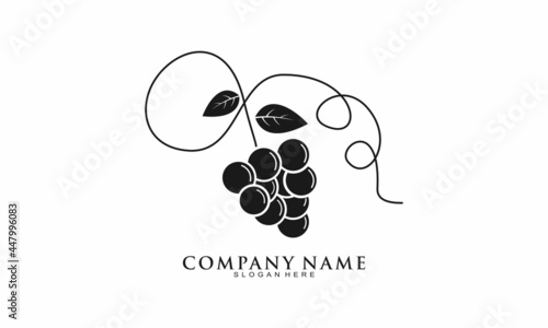Luxury grape fruit logo design