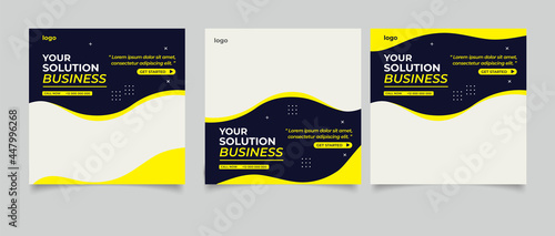 Creative business marketing banner for social media post template