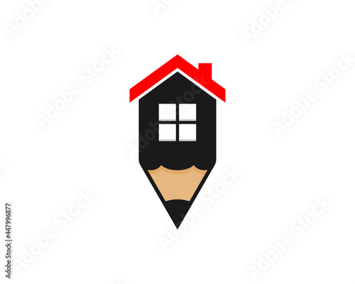 Combination pencil with house logo