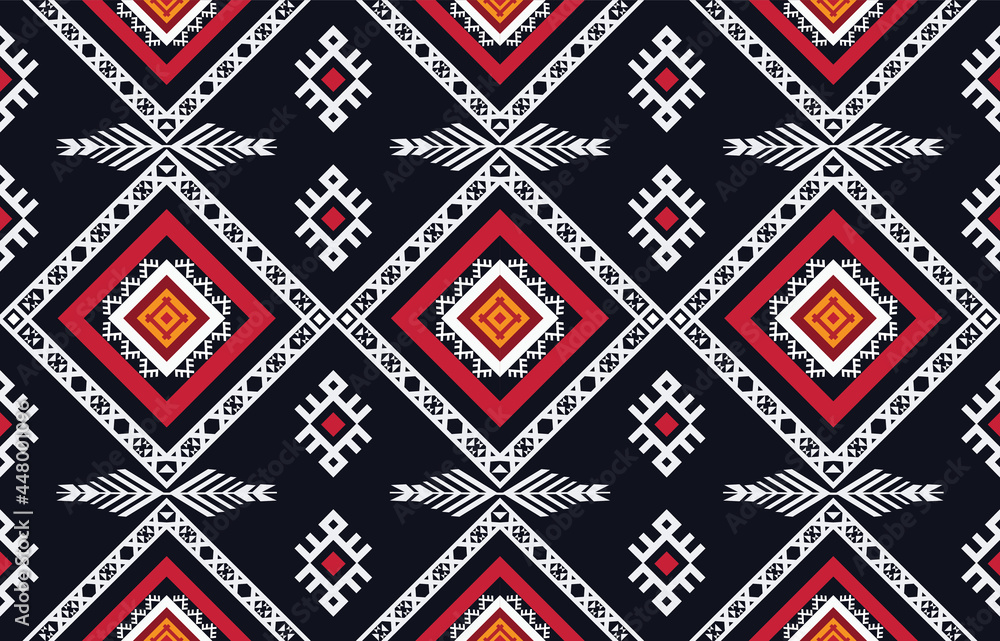 Geometric ethnic oriental ikat pattern traditional Design for background,fabric,wrapping,clothing,wallpaper,Batik,carpet,embroidery style. Geometric ethnic oriental ikat pattern traditional Design for background,fabric,wrapping,clothing,wallpaper,Batik,carpet,embroidery style.