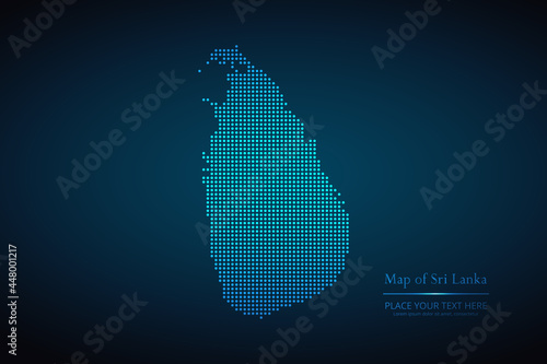 Dotted map of Sri Lanka. Vector EPS10.