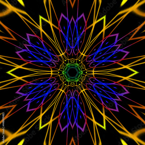 abstract fractal flower FlowerStar yw