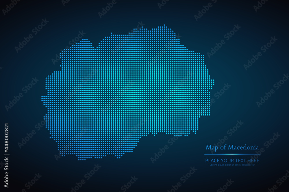 Dotted map of Macedonia. Vector EPS10.