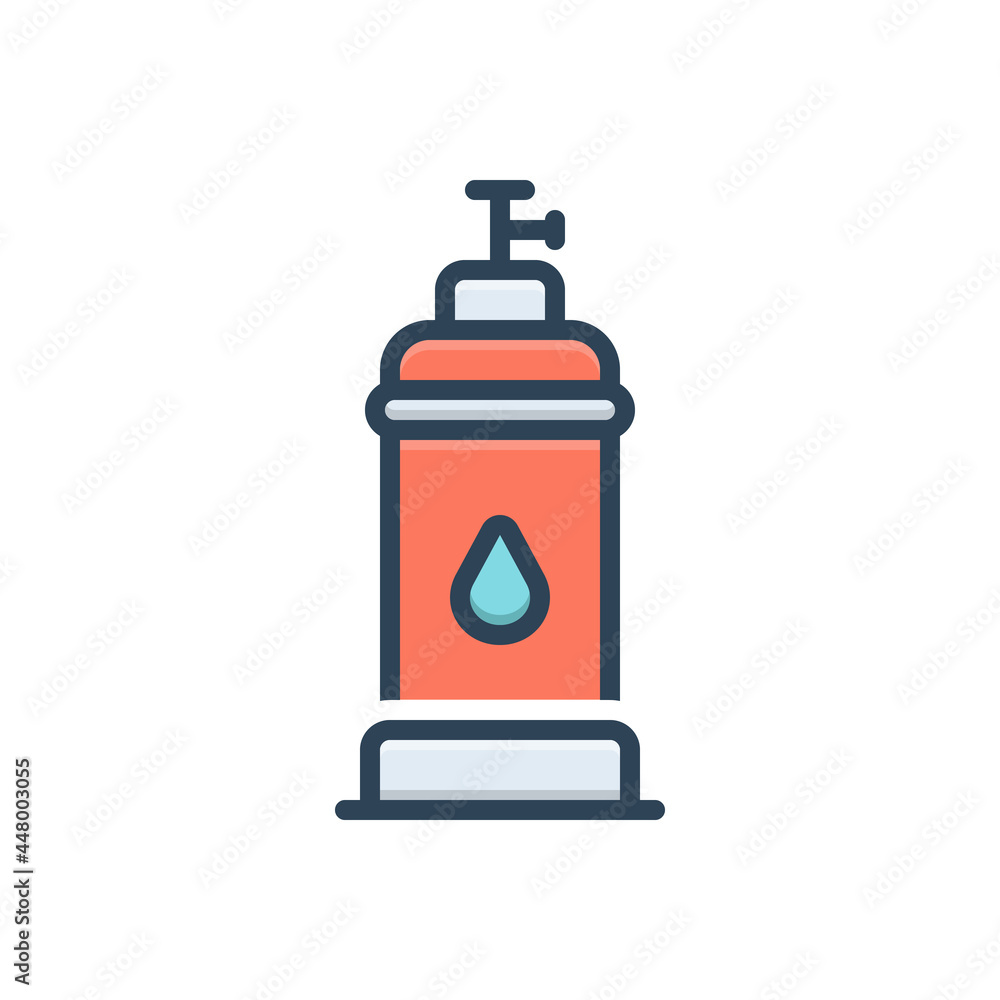 Obraz premium Color illustration icon for gas fuel