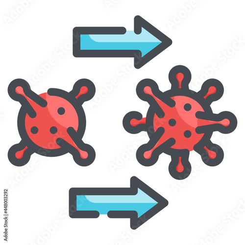 mutation line icon