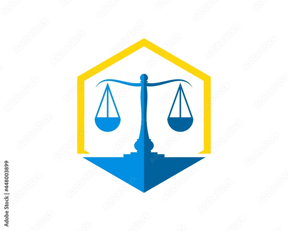 Hexagonal shape with law scale inside Hexagonal shape with law scale inside