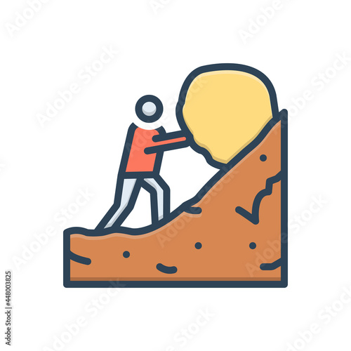 Color illustration icon for barely simply 