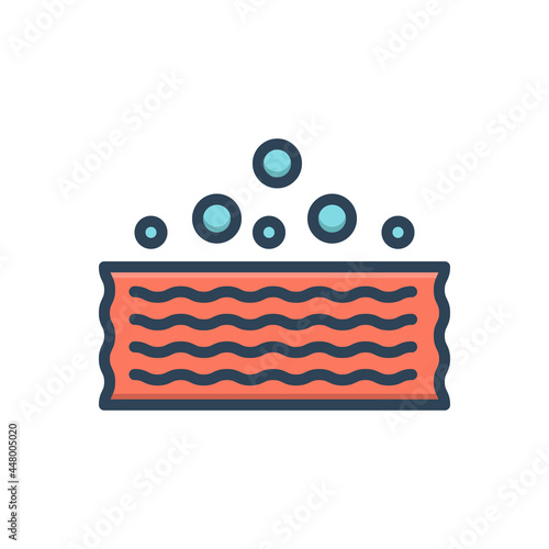 Color illustration icon for absorb 