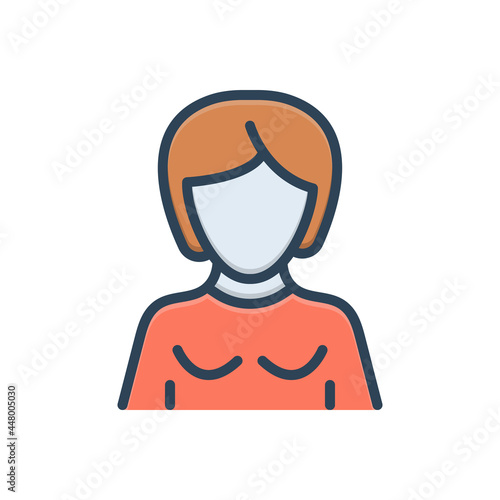 Color illustration icon for daughter 