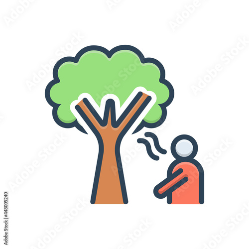 Color illustration icon for necessary 
