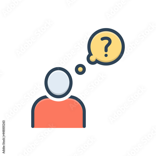 Color illustration icon for rather 