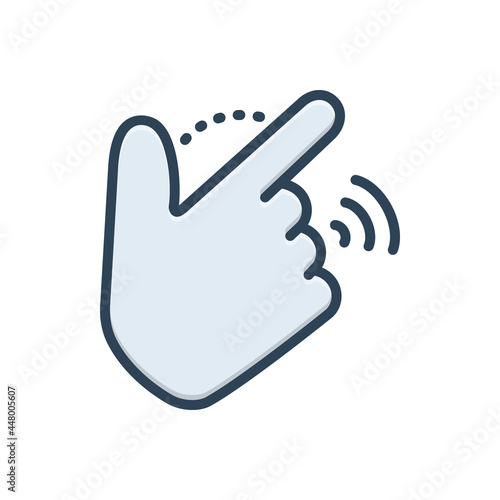 Color illustration icon for easily like