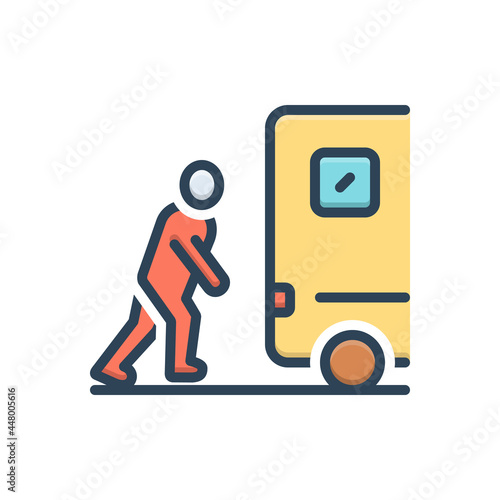 Color illustration icon for fail lapse 