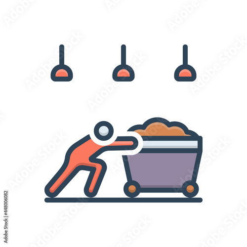 Color illustration icon for hardly 