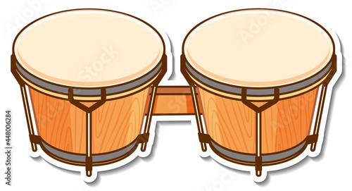 Sticker bongos drum musical instrument photo