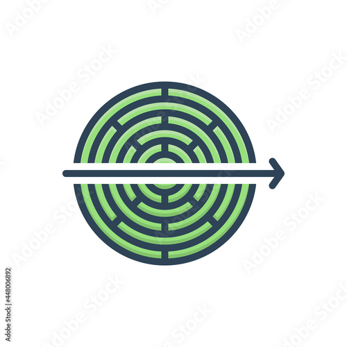 Color illustration icon for generally