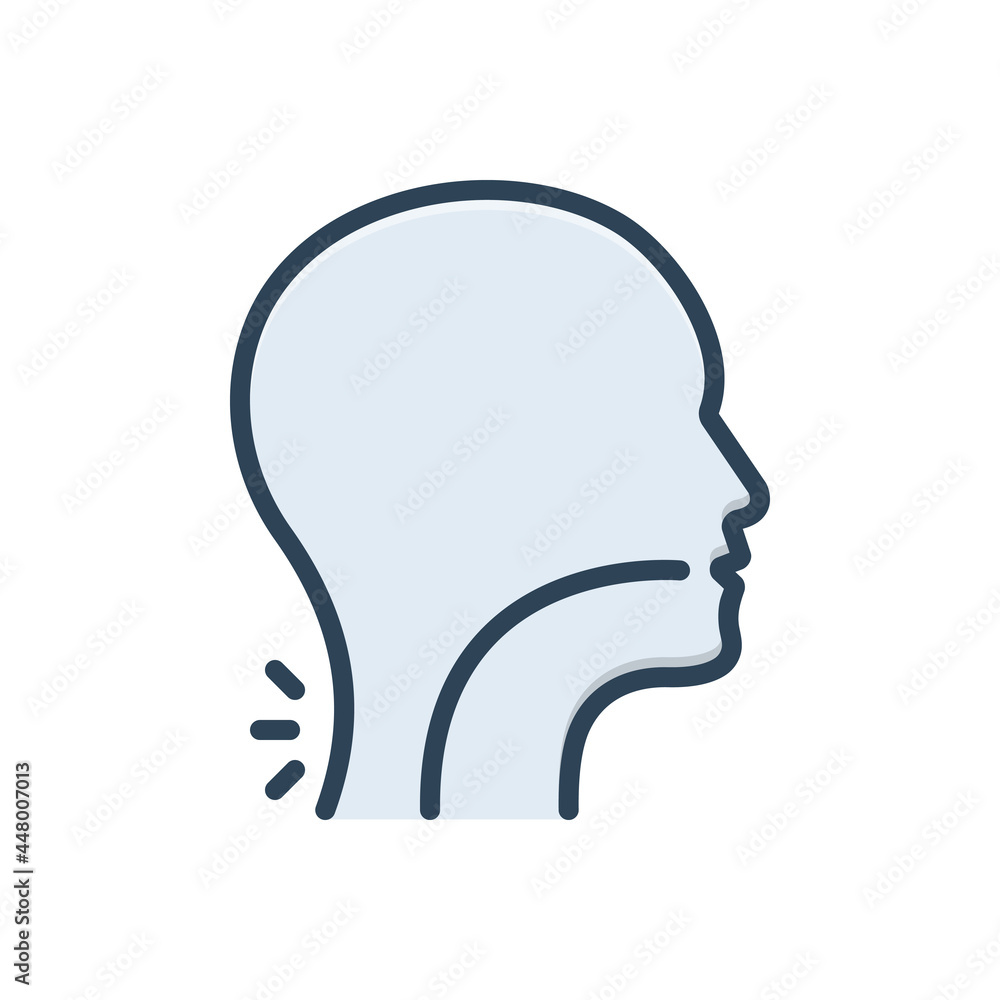 Naklejka premium Color illustration icon for neck 