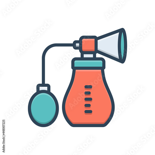 Color illustration icon for breast pump 