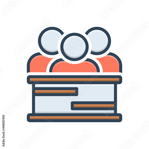 Color illustration icon for jury punch
