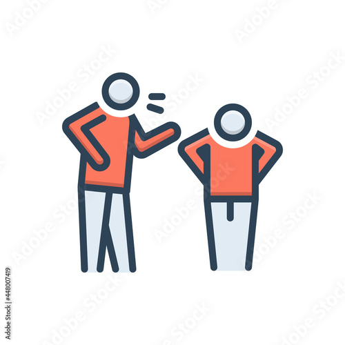 Color illustration icon for offense 