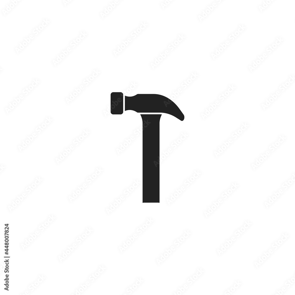 Hammer icon design illustration Hammer icon design illustration