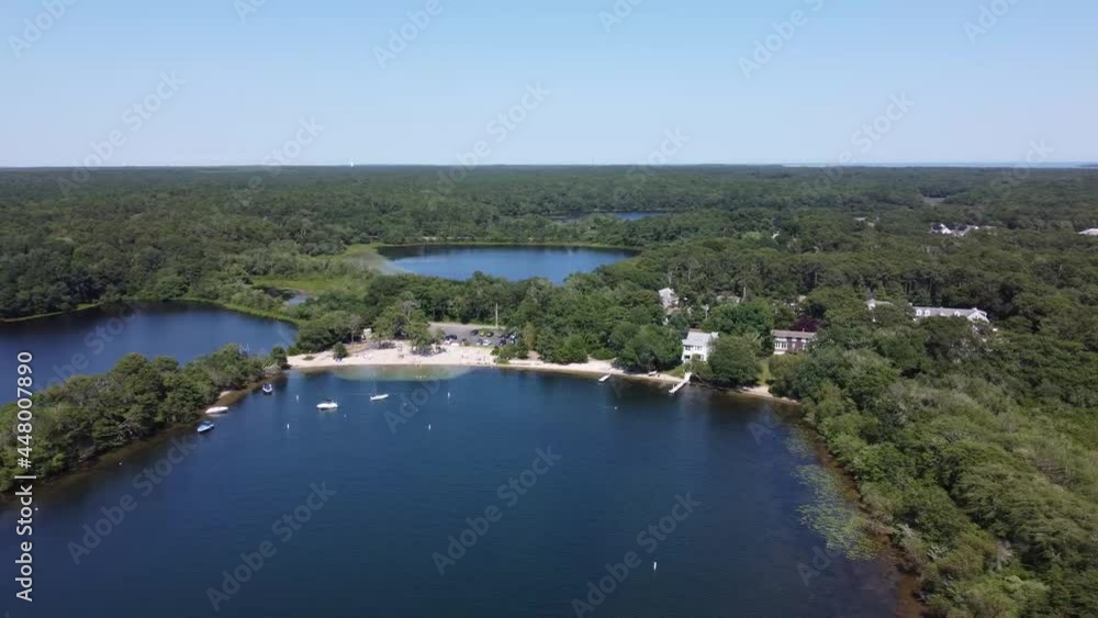 Flying over a pond in Massachusetts Flying over a pond in Massachusetts