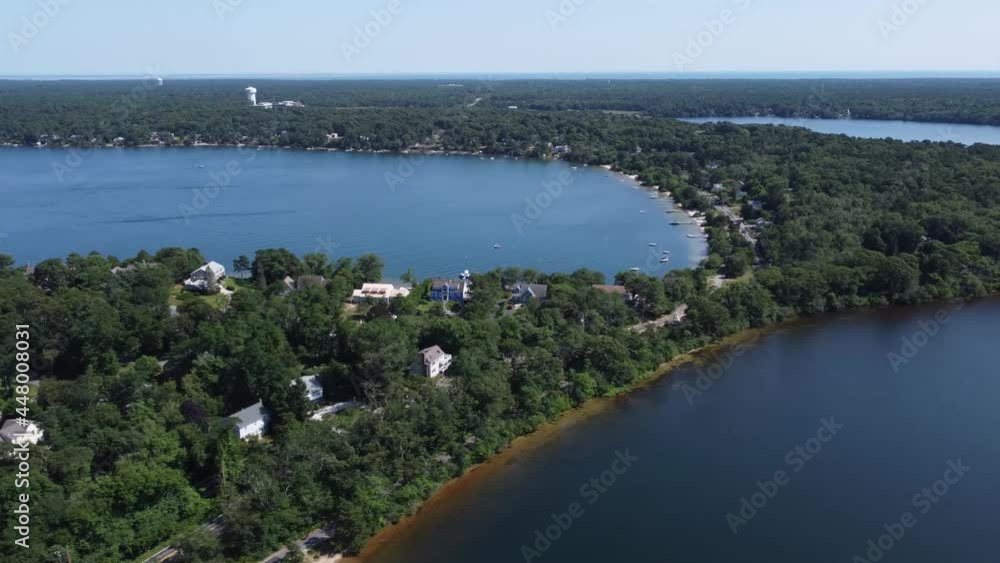 Flying over a pond in Massachusetts Flying over a pond in Massachusetts