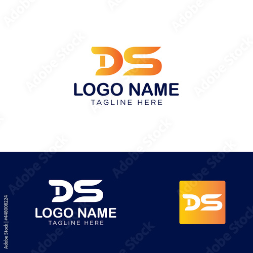DS Letter Company Logo Template. Modern Wordmark Vector Logo.