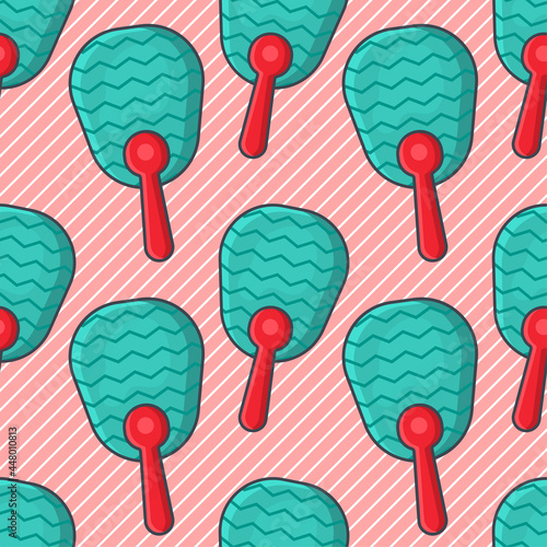 manual hand fan seamless pattern vector illustration 