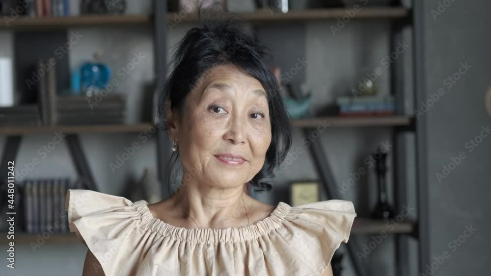 portrait of an elderly asian woman at home portrait of an elderly asian woman at home