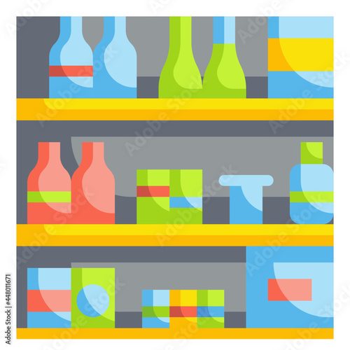 Wallpaper Mural shelves food flat icon Torontodigital.ca