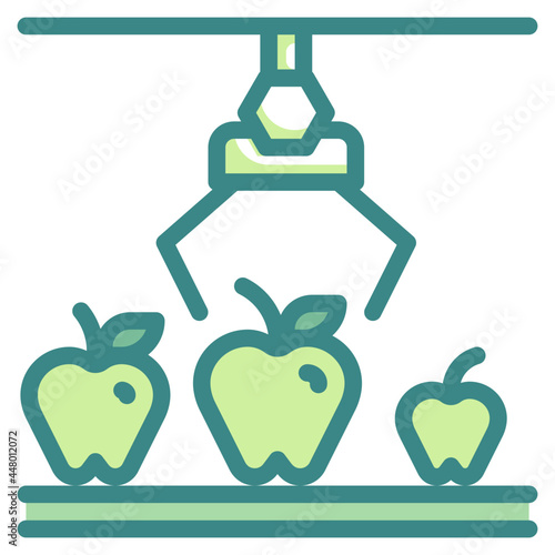 grading blue line icon